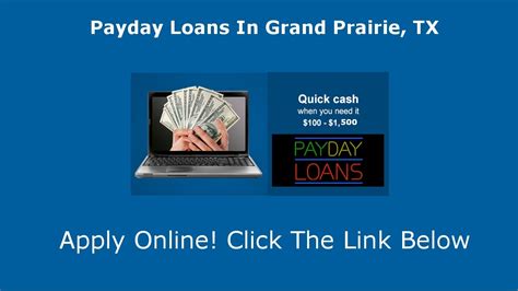 Payday Loans In Grand Prairie Tx